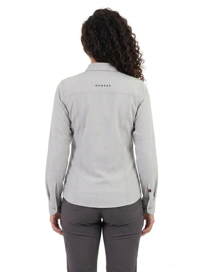 Blusa Técnica Antiácida Mujer OXWEAR Carajás – Tela Elastizada Antidesgarro, UPF 50+ y Corte Slim Fit para Terreno y Oficina - Anditek