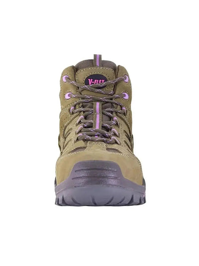 Bota de Seguridad para Mujer V‑Flex V5 – Cuero Nubuck, Antideslizante e Aislante Eléctrica - Anditek