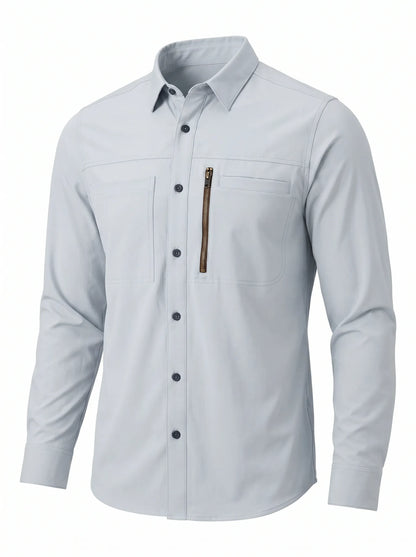 Camisa Técnica Antiácida Hombre Oxwear Kiruna – UPF 50+ Zonas Ventilación Slim Fit Chile