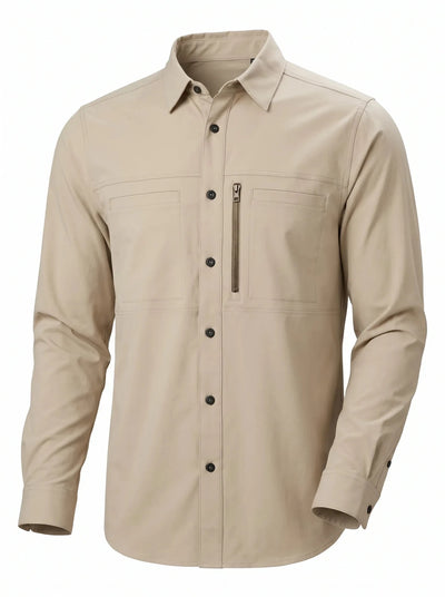 Camisa Técnica Antiácida Hombre Oxwear Kiruna – UPF 50+ Zonas Ventilación Slim Fit Chile - Anditek