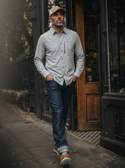 Camisa Técnica Antiácida Hombre Oxwear Kiruna – UPF 50+ Zonas Ventilación Slim Fit Chile - Anditek