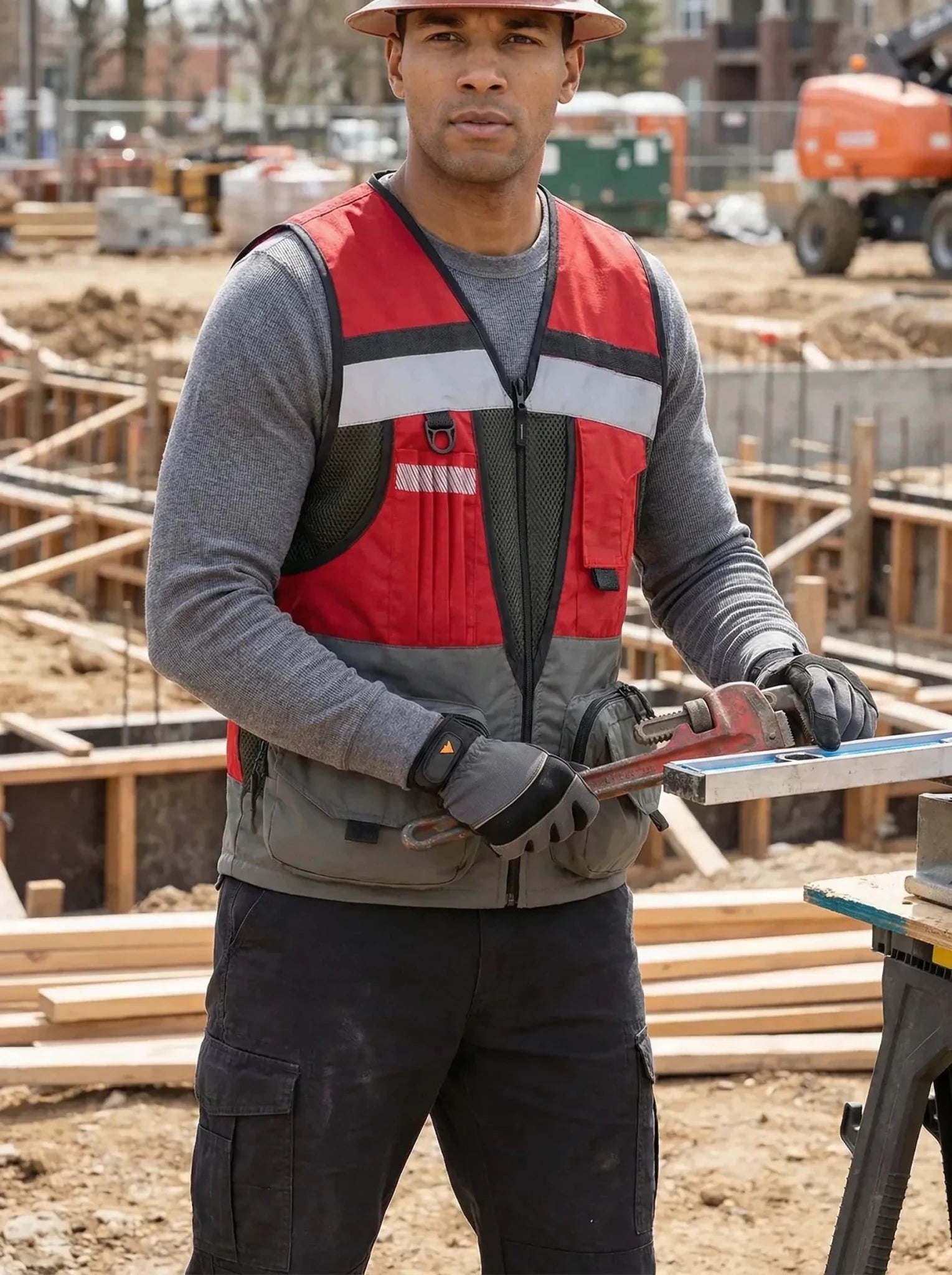 Chaleco Geólogo AVG3 Hombre Anditek® – 7 Bolsillos Reflectantes 3M™ 360° Chile - Anditek