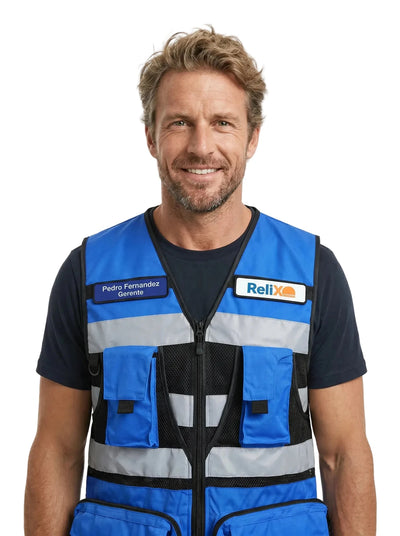 Chaleco Geólogo Azul Activex® – Alta Visibilidad EN 20471 Reflectantes 3M™ Chile - Anditek