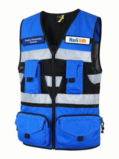 Chaleco Geólogo Azul Activex® – Alta Visibilidad EN 20471 Reflectantes 3M™ Chile - Anditek