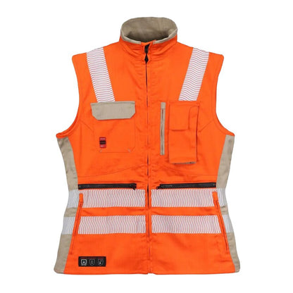 Chaleco Geologo Ignifugo Absolute Fire FRSVT NFPA 13034 Mujer Naranjo – Beige - Anditek