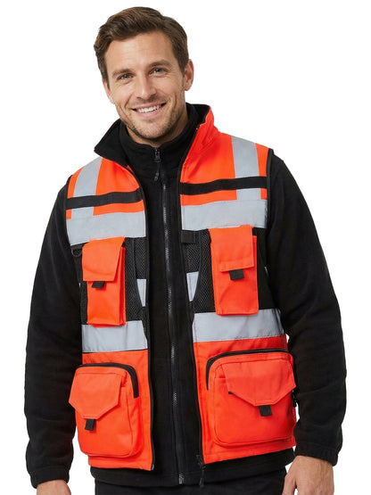 Chaleco Geólogo Miner Rojo con Cuello - Anditek