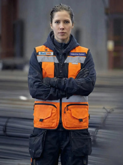 Chaleco Geólogo Mujer Miner Naranjo Activex® – Alta Visibilidad EN 20471 Chile - Anditek