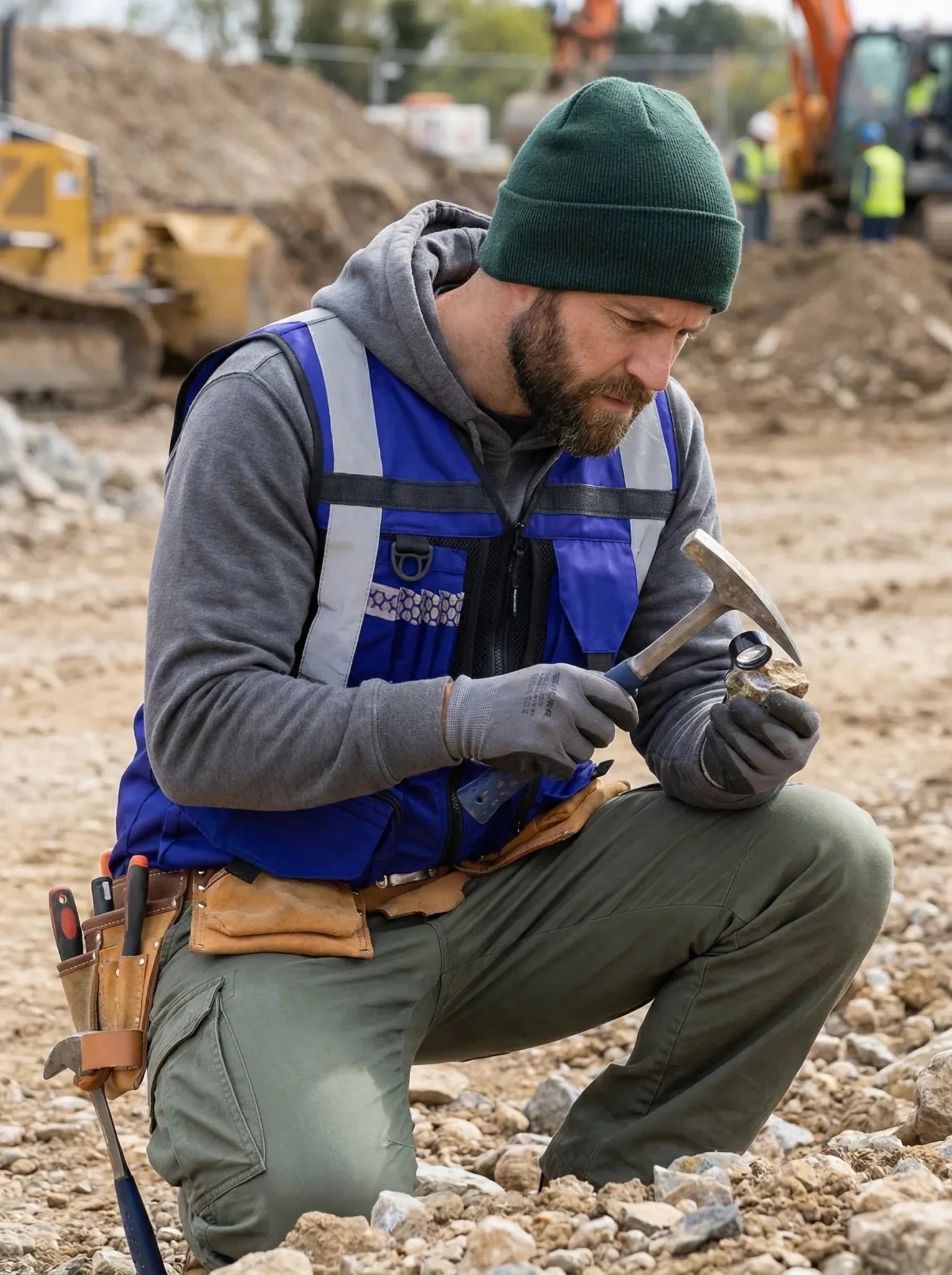 Chaleco Geólogo N1 Hombre Azul Anditek® – NCh3254 Reflectantes 3M™ 360° Chile - Anditek