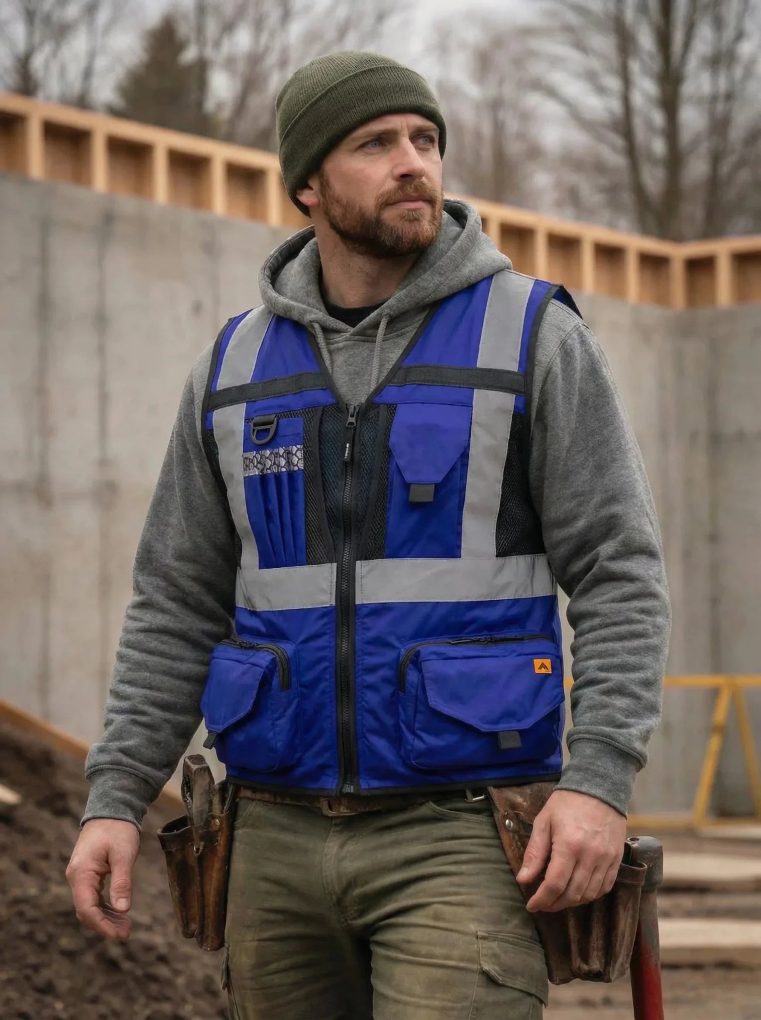 Chaleco Geólogo N1 Hombre Azul Anditek® – NCh3254 Reflectantes 3M™ 360° Chile - Anditek