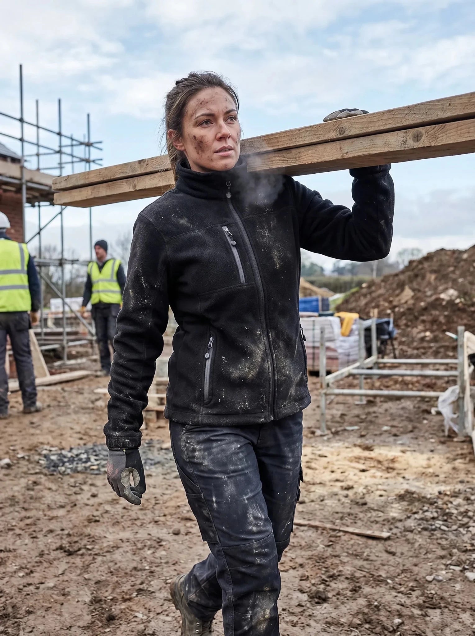 Chaqueta Micropolar Mujer Absolute Zero Polartec® W - 4600 – Hidrofóbica Antipilling Negro Chile - Anditek