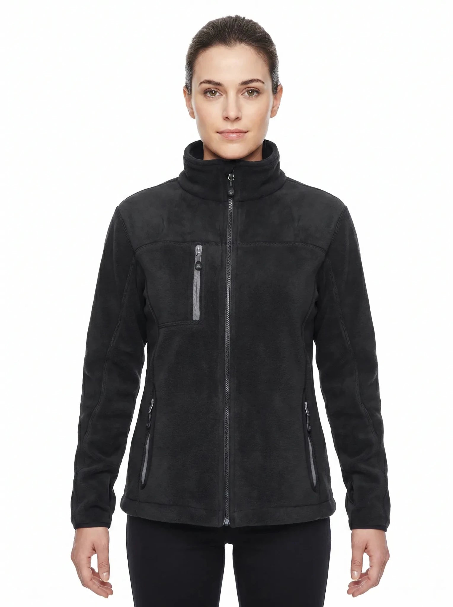 Chaqueta Micropolar Mujer Absolute Zero Polartec® W - 4600 – Hidrofóbica Antipilling Negro Chile - Anditek