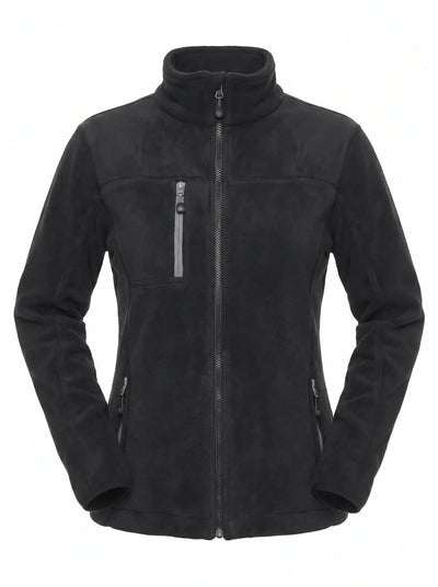 Chaqueta Micropolar Mujer Absolute Zero Polartec® W - 4600 – Hidrofóbica Antipilling Negro Chile - Anditek