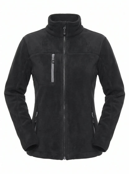 Chaqueta Micropolar Mujer Absolute Zero Polartec® W - 4600 – Hidrofóbica Antipilling Negro Chile - Anditek
