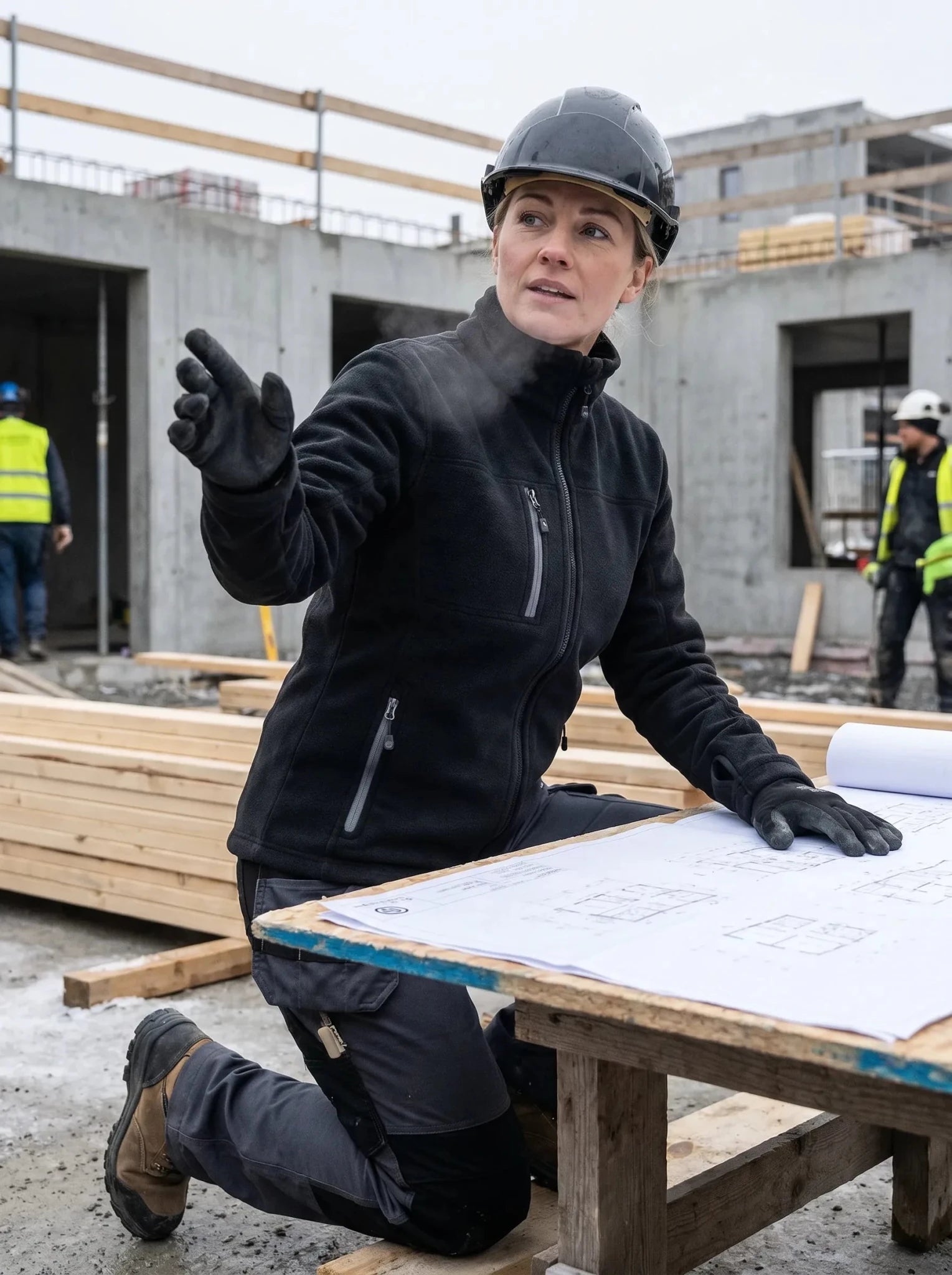 Chaqueta Micropolar Mujer Absolute Zero Polartec® W - 4600 – Hidrofóbica Antipilling Negro Chile - Anditek