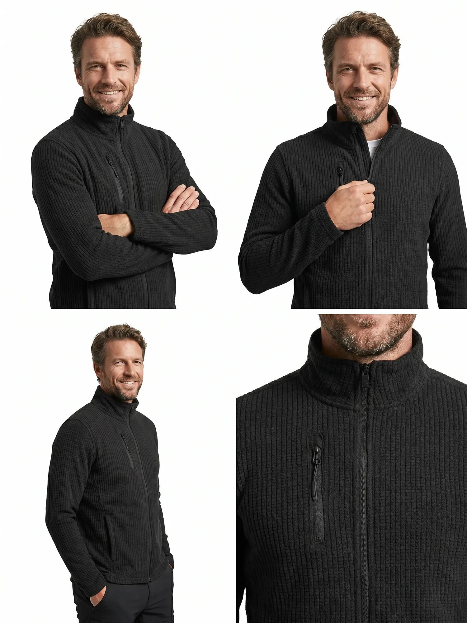 Chaqueta Polar Panal Corporativa Culpeo Hombre Anditek – Térmica Texturizada - Anditek