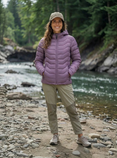Chaqueta Térmica Mujer OXWEAR Goldstrike – Thermaloft® Hidrófugo, Gorro Desmontable y Diseño Ultra Liviano para Invierno - Anditek