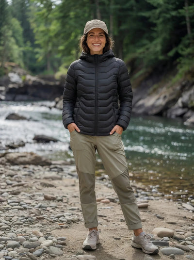 Chaqueta Térmica Mujer OXWEAR Goldstrike – Thermaloft® Hidrófugo, Gorro Desmontable y Diseño Ultra Liviano para Invierno - Anditek
