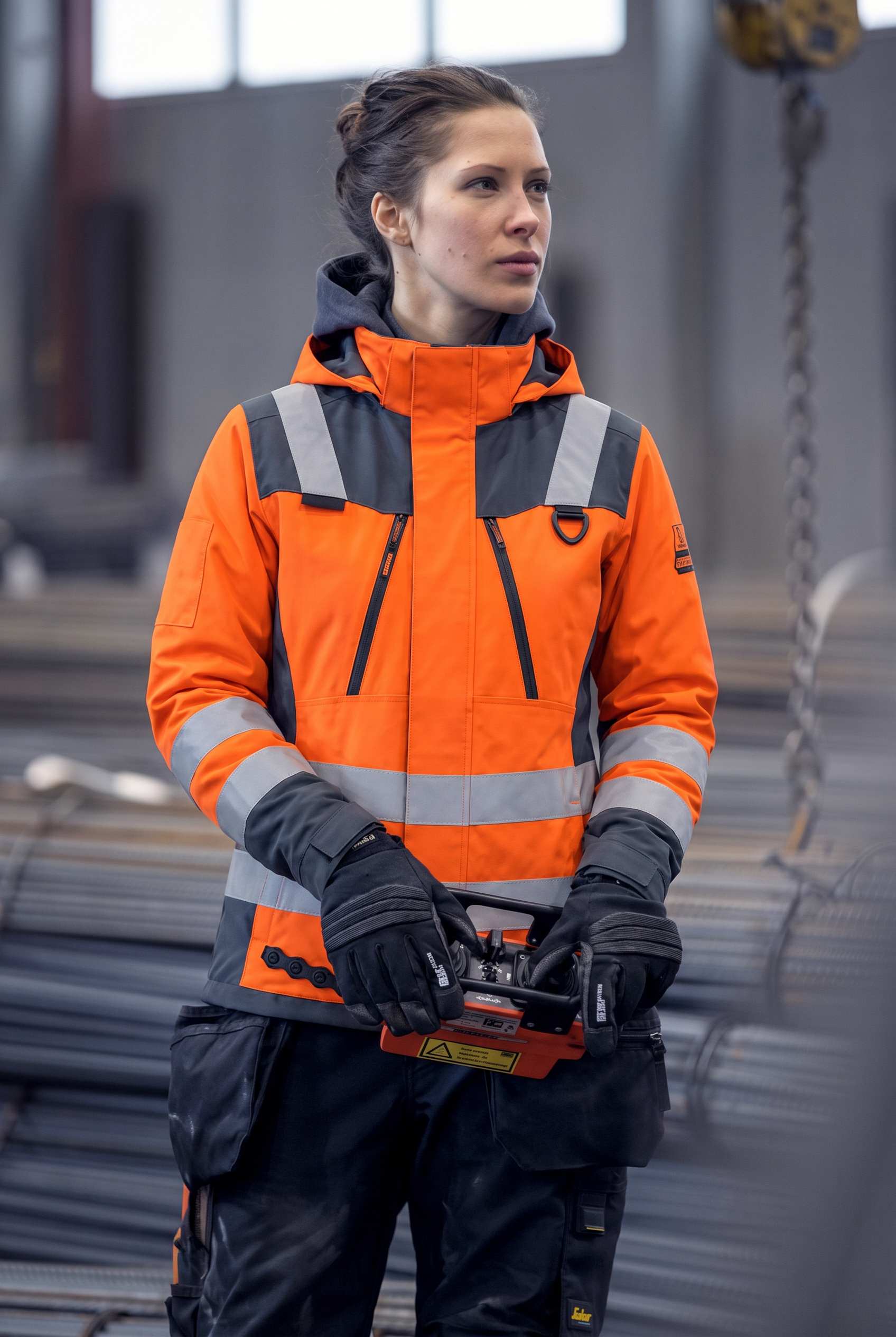 Parka Peregrin Orbital Mujer High Vis Naranjo / Amarillo – Impermeable Térmica EN 343 Clase 3:2