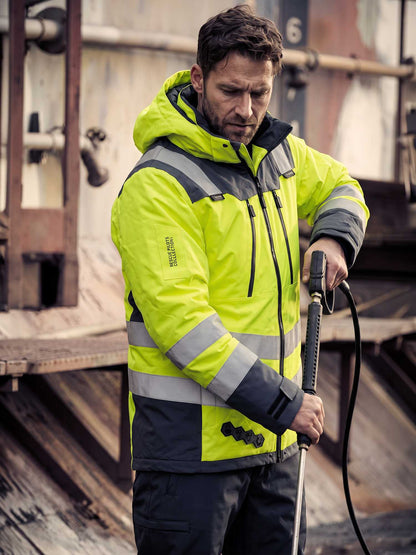 Parka Peregrin Orbital Hombre High Vis Naranjo y Amarillo – Impermeable Térmica EN 343 Clase 3:2