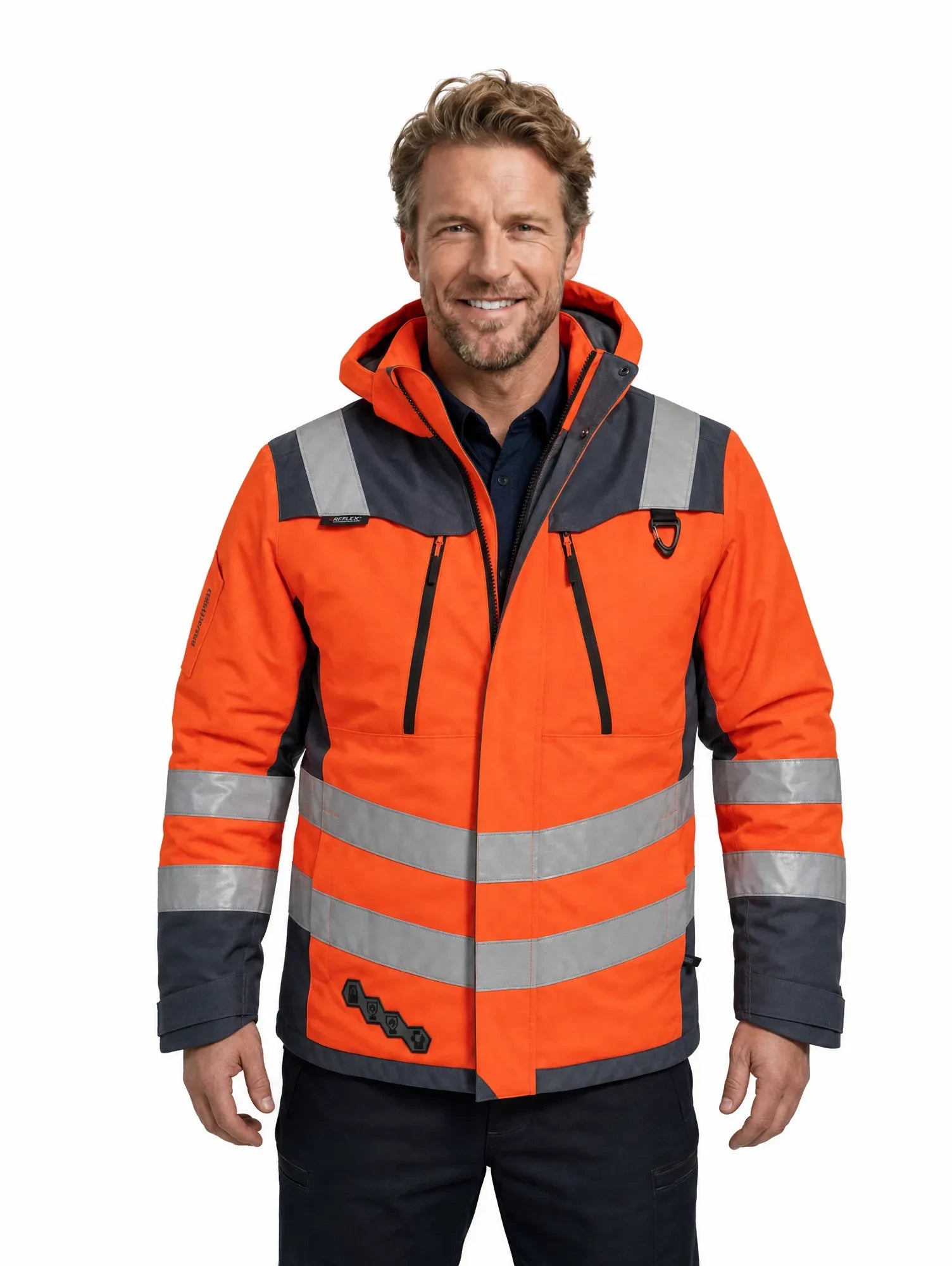 Parka Peregrin Orbital Hombre High Vis Naranjo y Amarillo – Impermeable Térmica EN 343 Clase 3:2