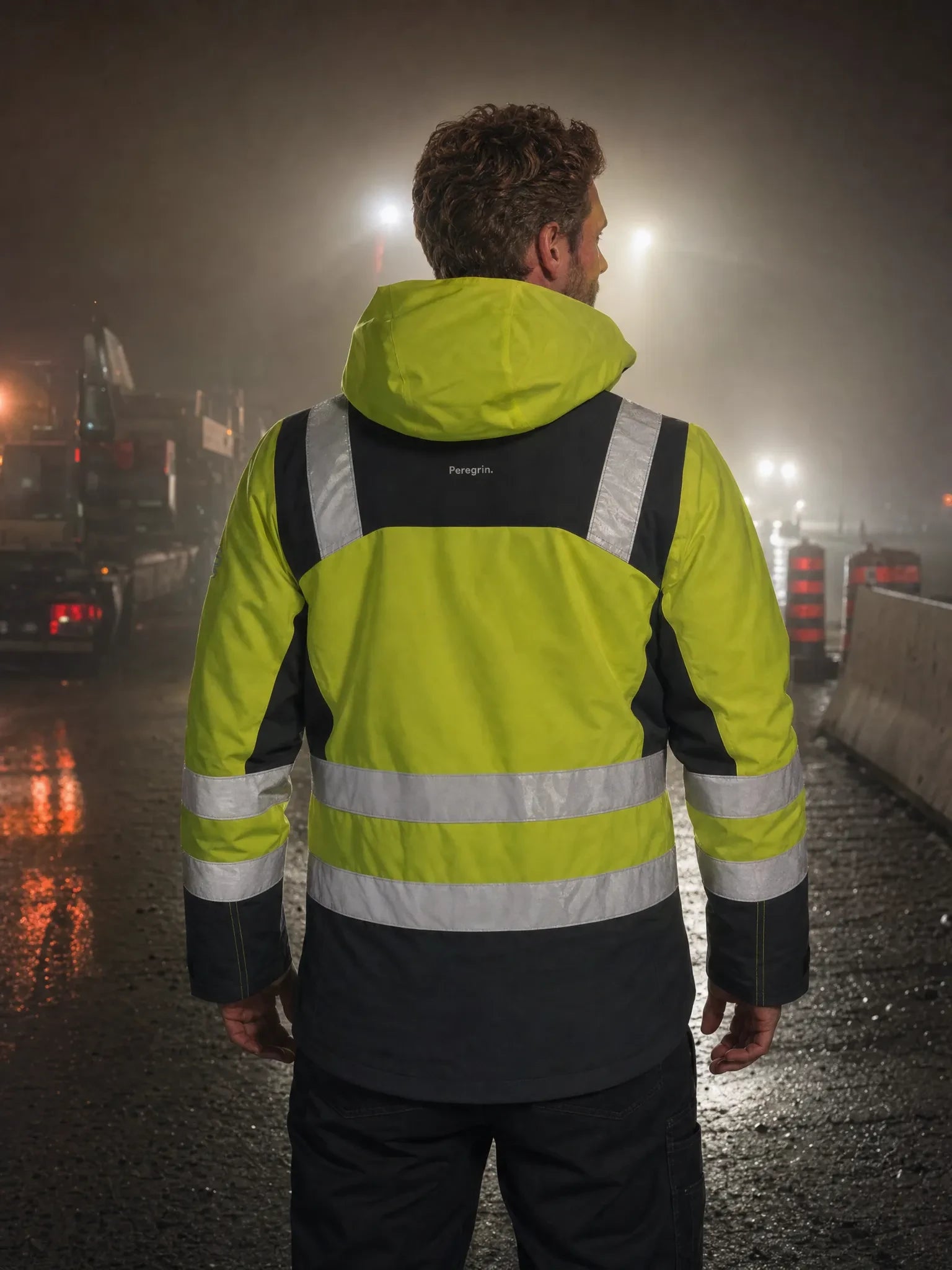 Parka Peregrin Orbital Hombre High Vis Naranjo y Amarillo – Impermeable Térmica EN 343 Clase 3:2