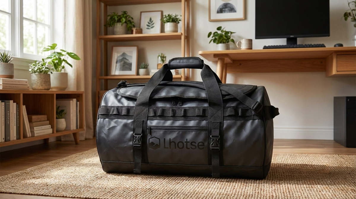 Bolso deportivo impermeable Duffel negro, Lhotse