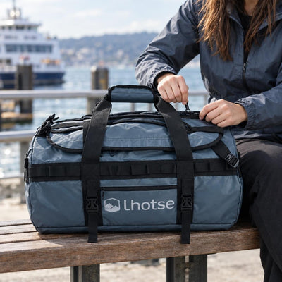 Bolso deportivo impermeable Duffel azul marino, Lhotse
