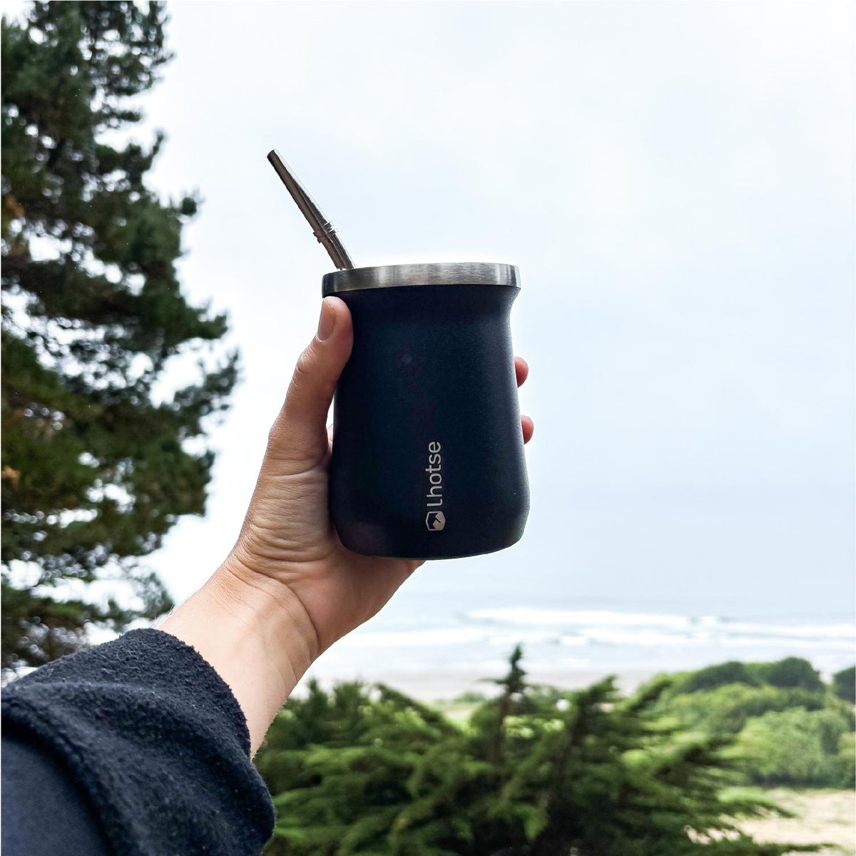 Mate de acero inoxidable con bombilla, Lhotse