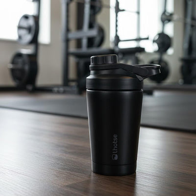Shaker vaso de proteína NutriCore 500 ml de acero inoxidable, Lhotse