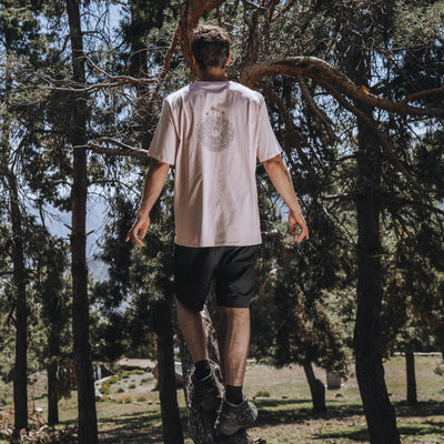 Polera hombre de algodón con estampado Micelio Mycena, Lhotse