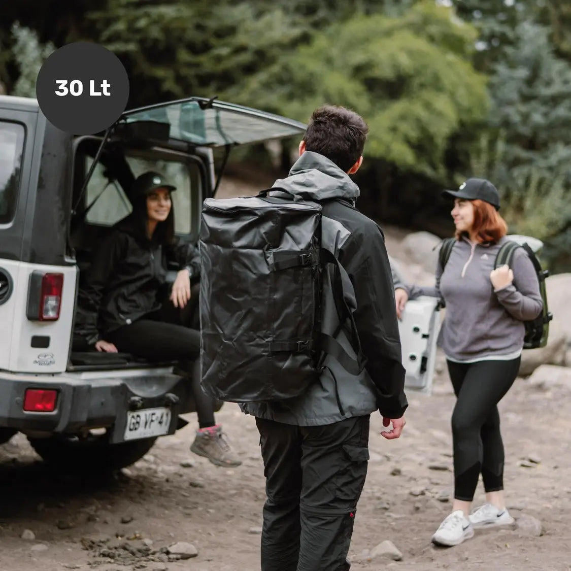 Bolso Duffel impermeable detalle del cierre