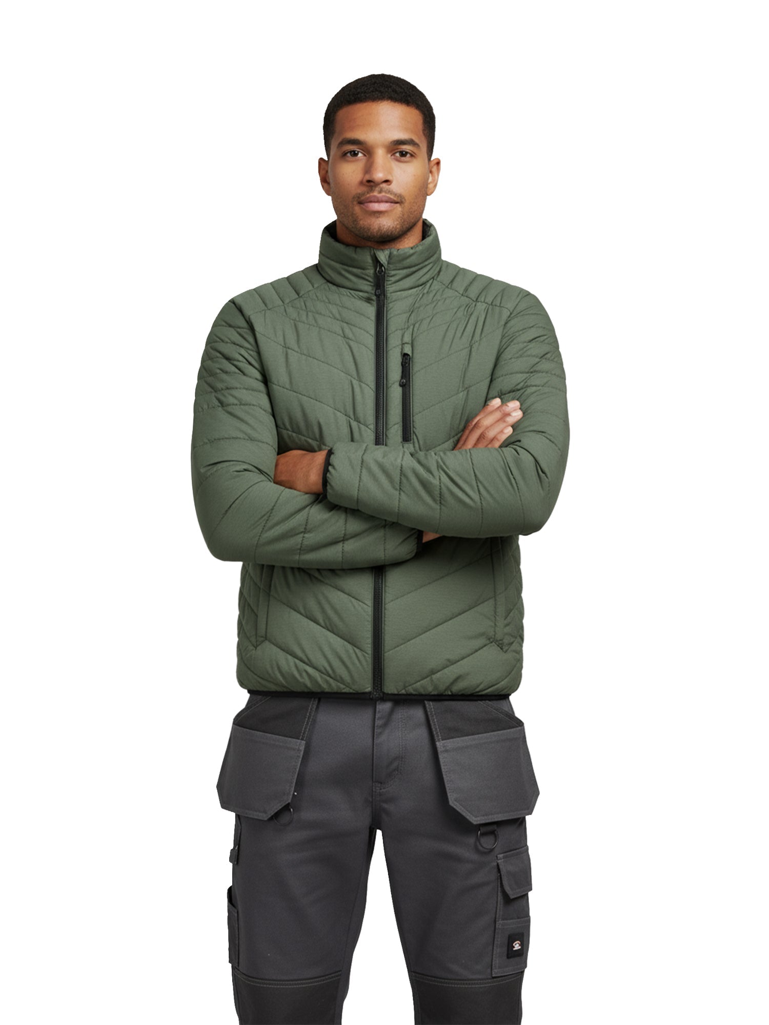 Parka Reversible Thinsulate Hombre negro/verde Z - 3000 - Anditek