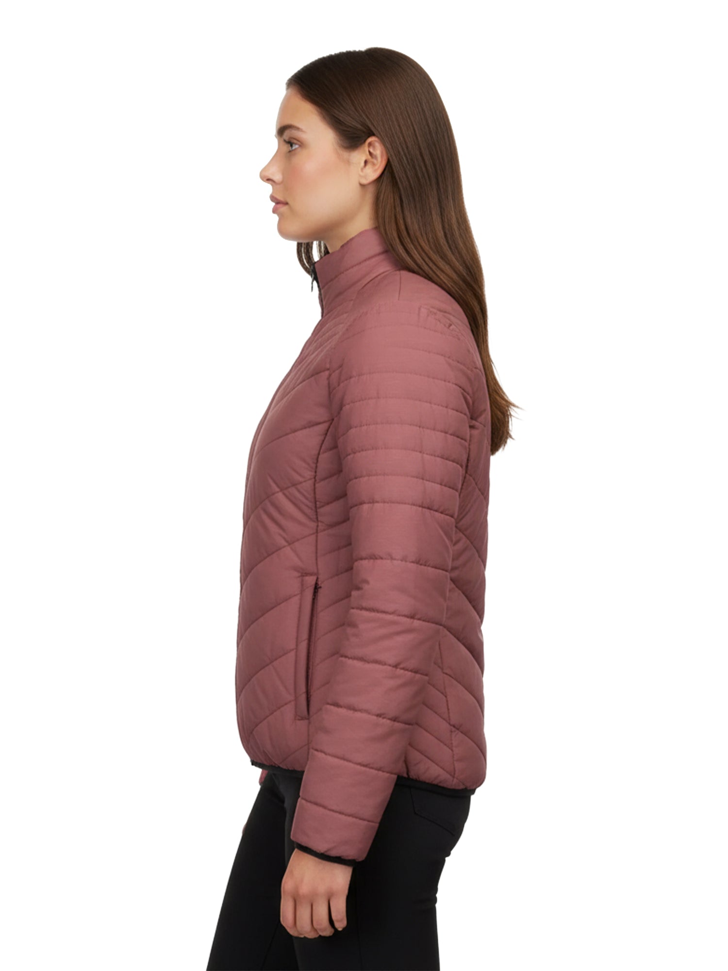 Parka Reversible Thinsulate Mujer Z - 3100 Negro/Malva - Anditek