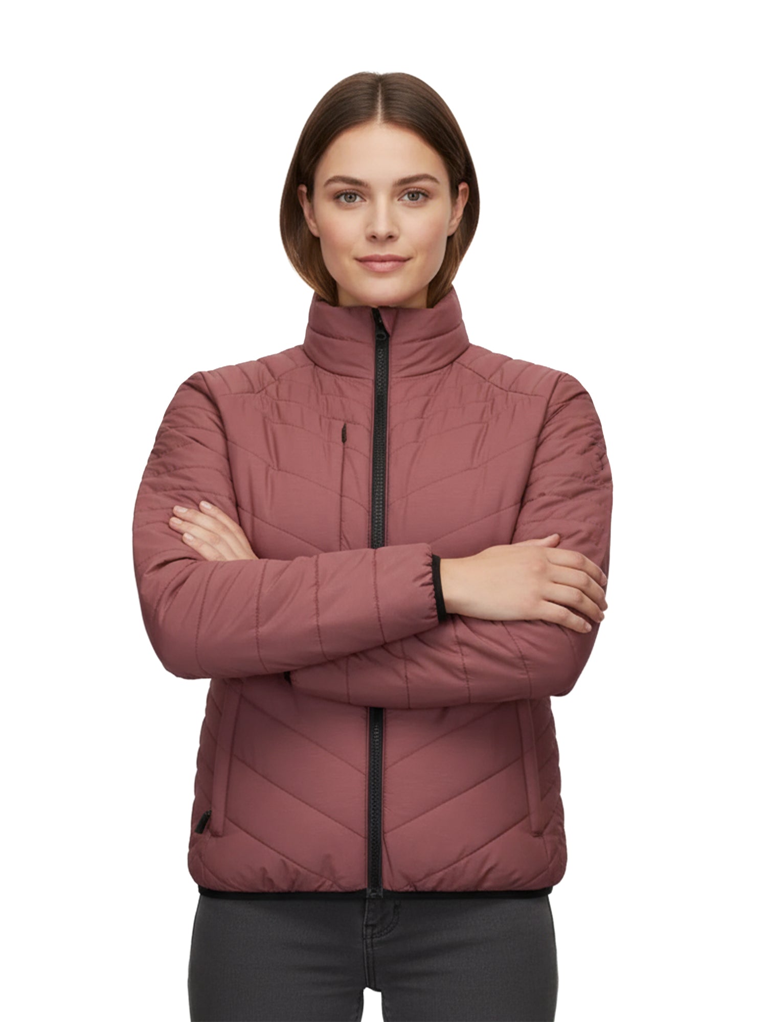 Parka Reversible Thinsulate Mujer Z - 3100 Negro/Malva - Anditek