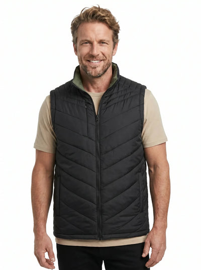 Parka Sin Manga Reversible Thinsulate Hombre Negro/Verde Z - 2000 Absolute Zero - Anditek