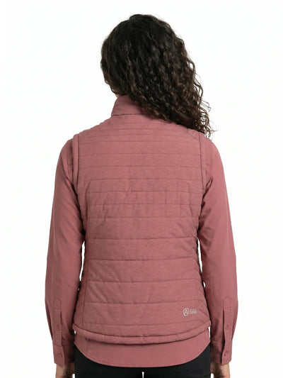Parka Sin Manga Reversible Thinsulate Mujer Negro/Malva Z - 2100 Absolute Zero - Anditek