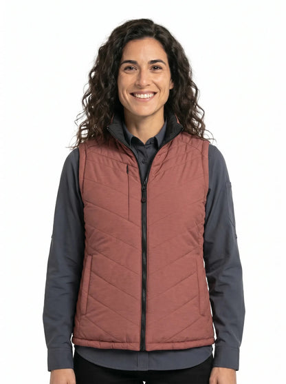 Parka Sin Manga Reversible Thinsulate Mujer Negro/Malva Z - 2100 Absolute Zero - Anditek