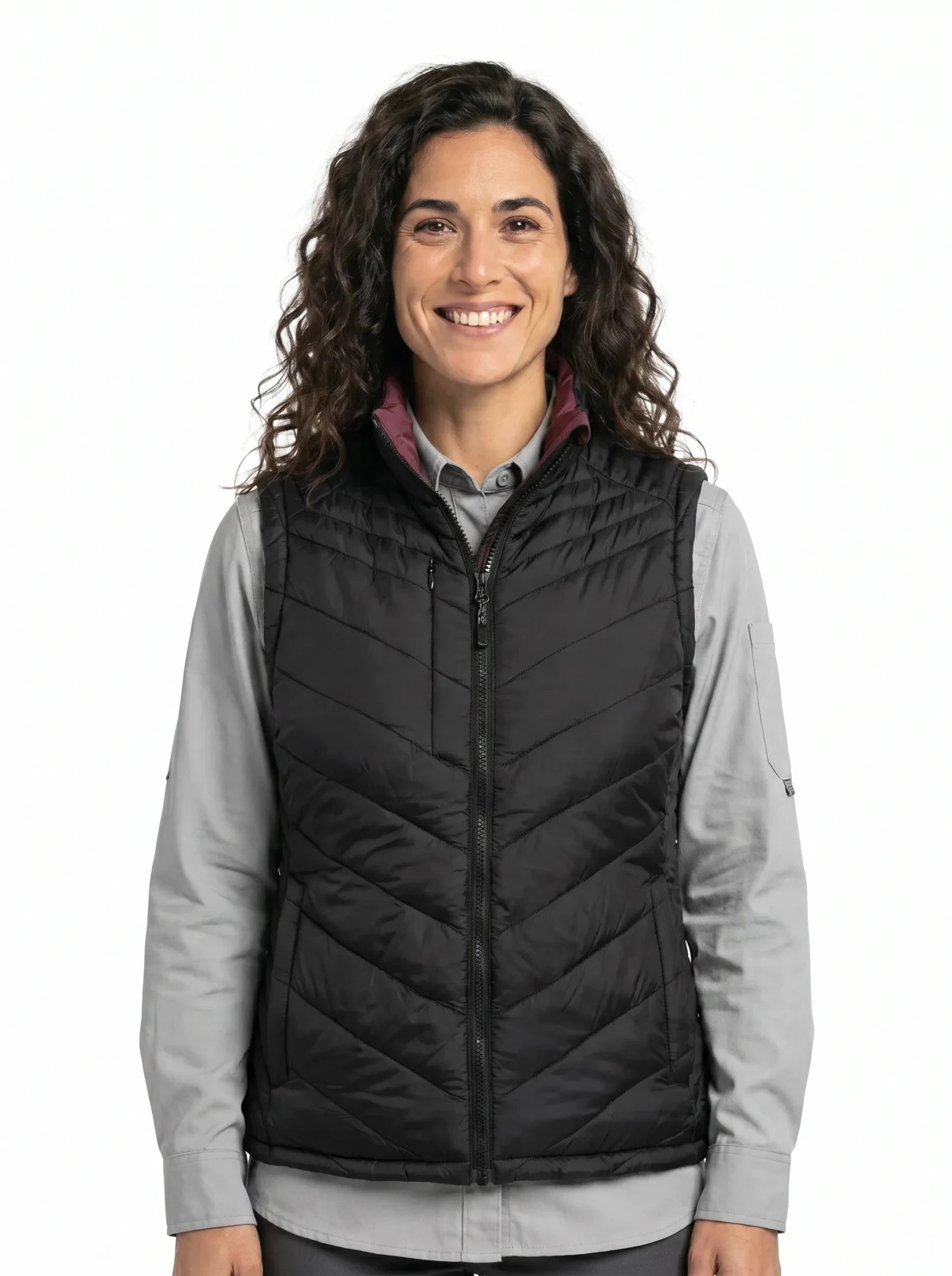 Parka Sin Manga Reversible Thinsulate Mujer Negro/Malva Z - 2100 Absolute Zero - Anditek