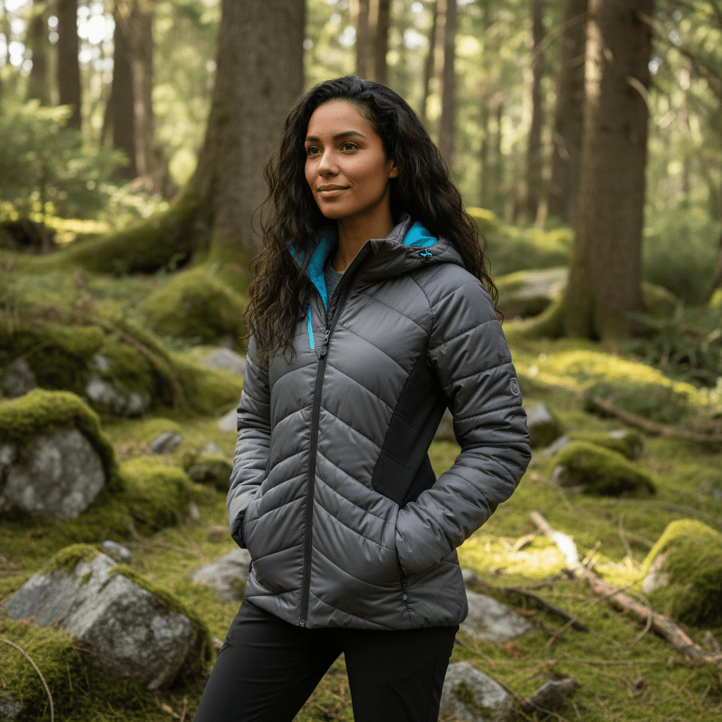 Parka Thinsulate Mujer Z - 9100 Gris/Negro – Ultraligera, Impermeable y Térmica - Anditek