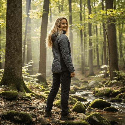 Parka Thinsulate Mujer Z - 9100 Gris/Negro – Ultraligera, Impermeable y Térmica - Anditek