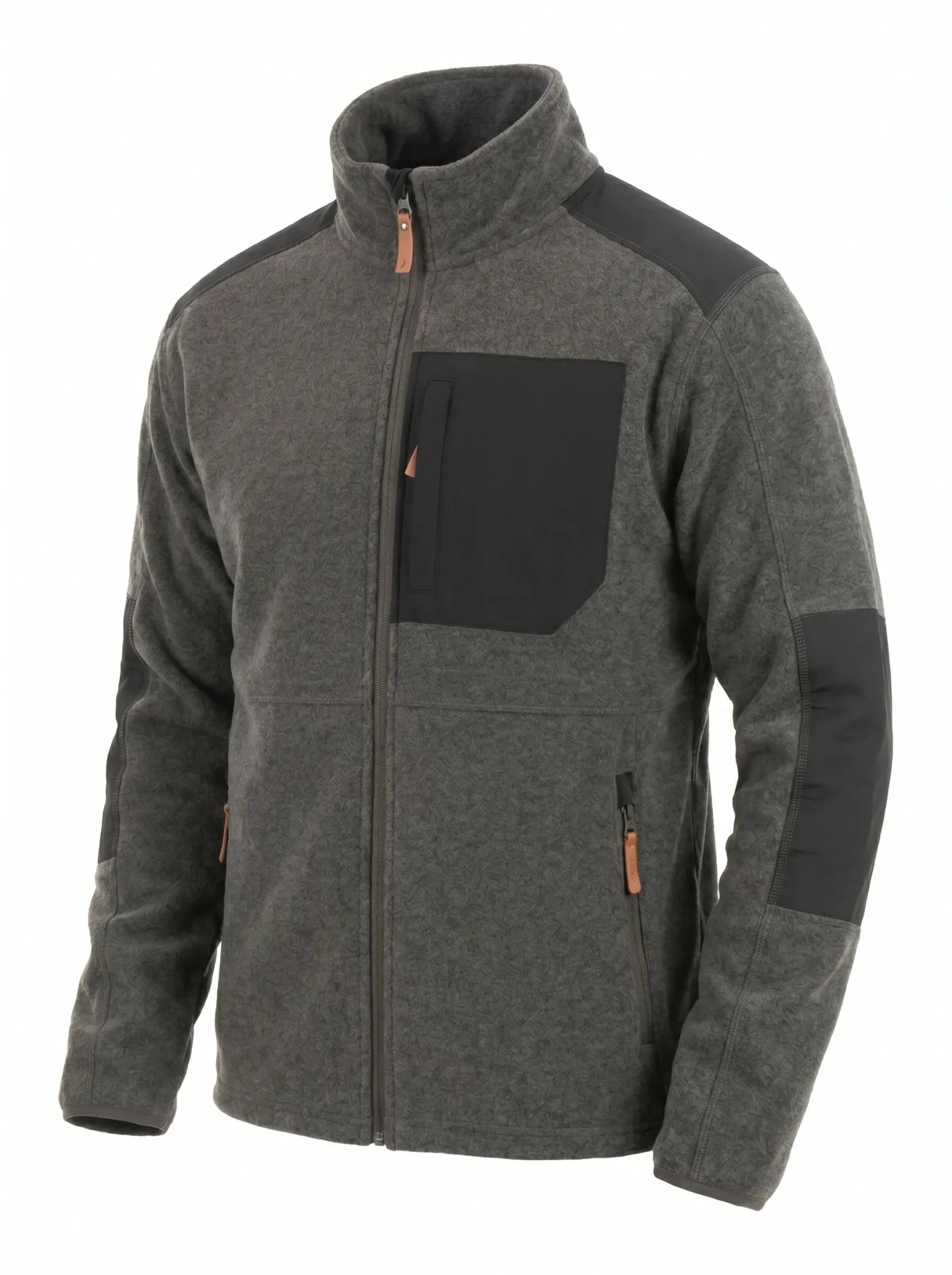 Polar Reforzado Hombre Oxwear Ranger – Thermafleece® Mélange Slim Fit Negro y Verde Musgo Chile - Anditek