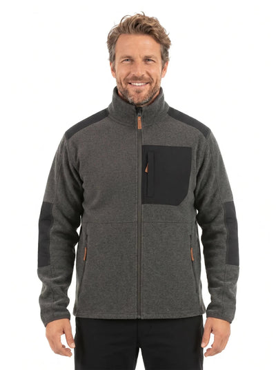 Polar Reforzado Hombre Oxwear Ranger – Thermafleece® Mélange Slim Fit Negro y Verde Musgo Chile - Anditek