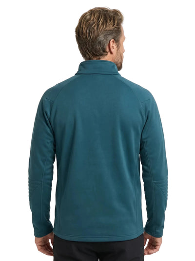 Polar Técnico Hombre Oxwear Cooper – Thermafleece® +FLEX® Medio Cierre Negro y Azul Patrol Chile - Anditek