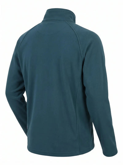 Polar Técnico Hombre Oxwear Cooper – Thermafleece® +FLEX® Medio Cierre Negro y Azul Patrol Chile - Anditek