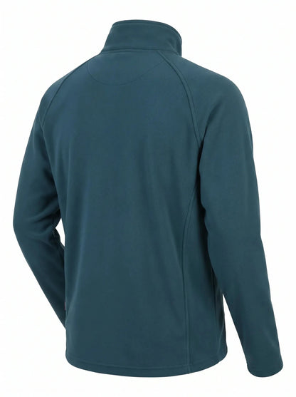 Polar Técnico Hombre Oxwear Cooper – Thermafleece® +FLEX® Medio Cierre Negro y Azul Patrol Chile - Anditek