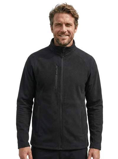 Polar Técnico Hombre Oxwear Cooper – Thermafleece® +FLEX® Medio Cierre Negro y Azul Patrol Chile - Anditek