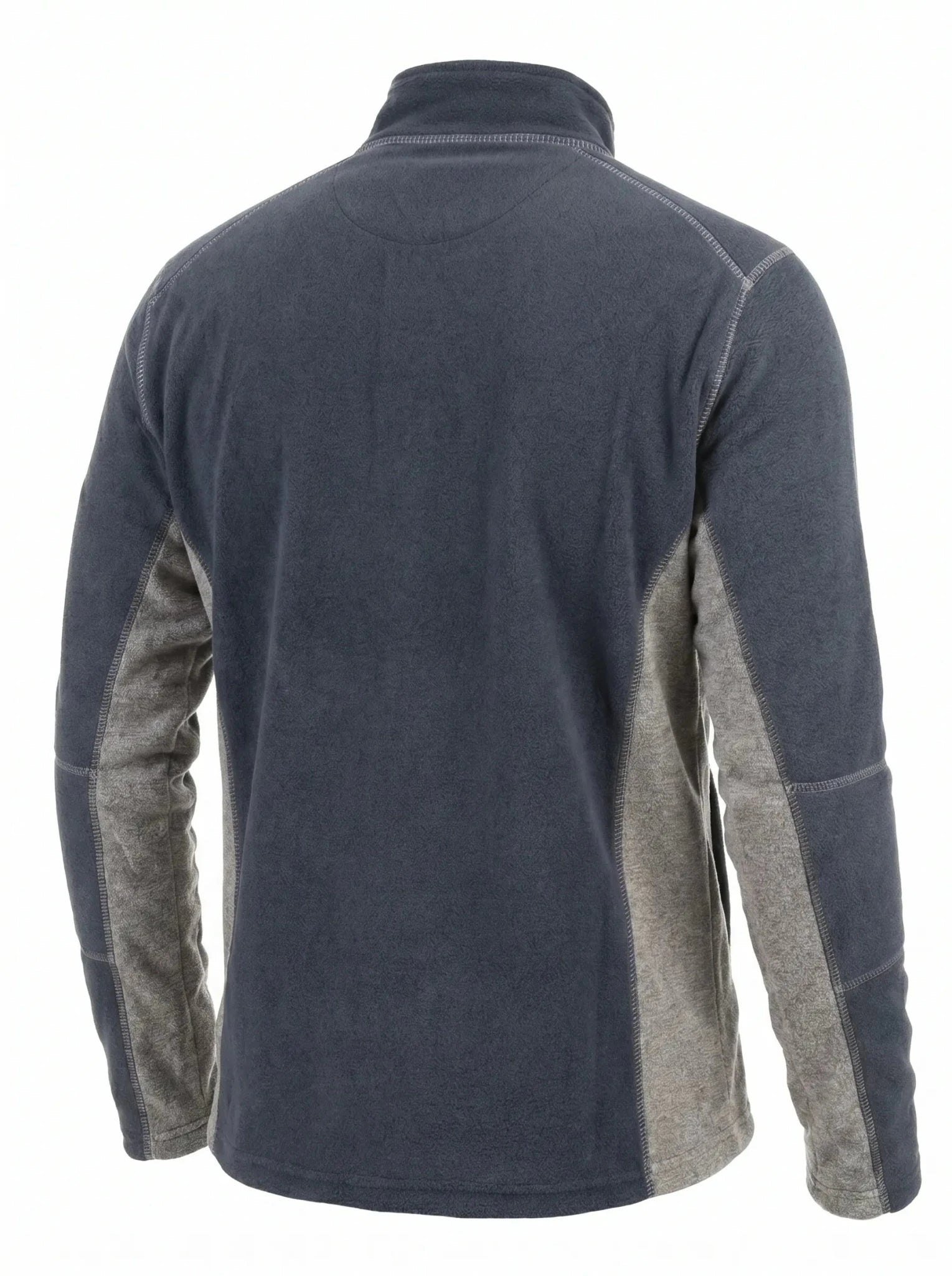 Polar Técnico Hombre Oxwear Trevali – Thermafleece® Medio Cierre Gris y Azul Navy Chile - Anditek