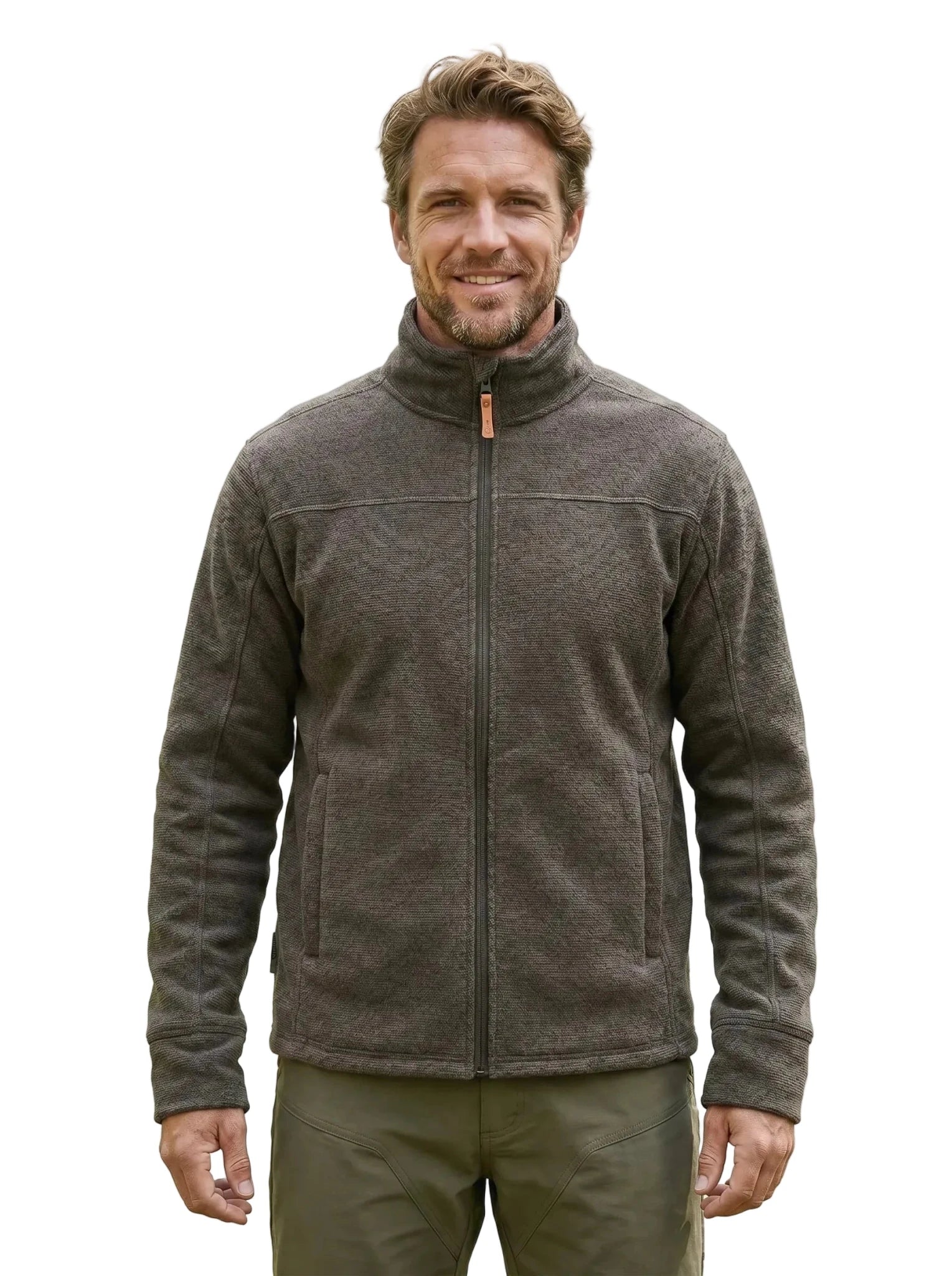 Polar Térmico Hombre Oxwear Thunder – Thermafleece® Texturado Full Zip Azul Café Gris Chile - Anditek