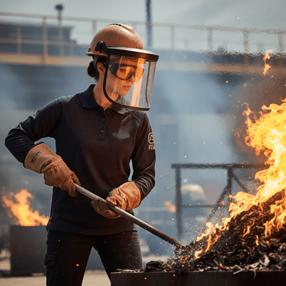 Polera Ignífuga Absolute Fire Mujer NFPA Azul - Anditek