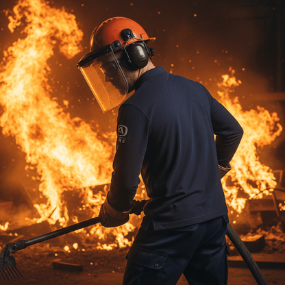 Polera Ignífuga Absolute Fire NFPA Azul - Anditek